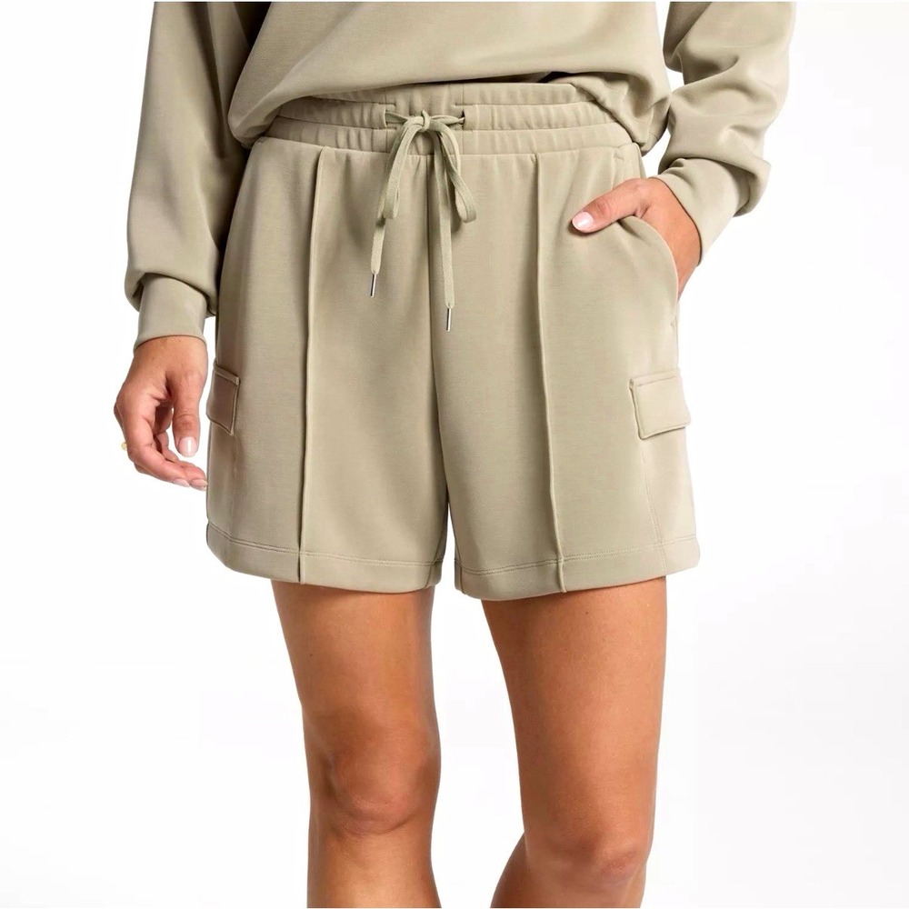 CALIA Cargo Shorts Women's XS Green Drawstring Elastic Waist Pockets